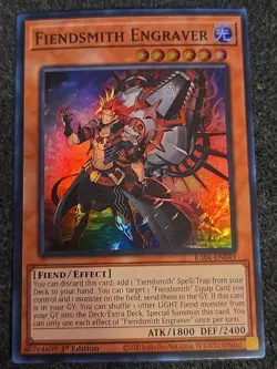 Fiendsmith Engraver RA04-EN049 Yu-Gi-Oh! QC Stampede Super Rare 1st Edition NM - Image 1