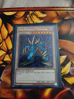1x Tri-Horned Dragon LOB-EN000 Secret Rare Foil Mint Condition Unlimited Edition - Image 1