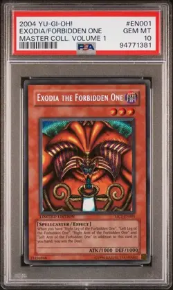 PSA 10 Yu-Gi-Oh! 2004 Exodia The Forbidden One MC1-EN001 Secret Rare [PSA] - Image 1