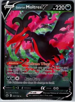 Galarian Moltres V 097/198 SWSH06: Chilling Reign - Pokemon Card - NM - Image 1
