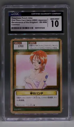Japanese CGC 10 Nami ONE PIECE trading card Happiness Punch Uta Grand Battle !!! - Image 3