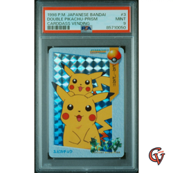 PSA 9 Pokemon Double Pikachu Carddass Prism 3 Japanese Card 1998 - Image 4