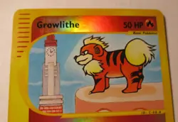 Pokemon TCG Aquapolis Growlithe 80/147 Reverse Holo Card 2002 Played Vintage - Image 4
