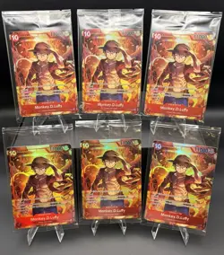 (6) Monkey.D.Luffy (Treasure Booster Set) ST10-006 One Piece SEALED Promo Cards - Image 1