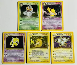 Vintage Pokemon Holo Cards WOTC Raichu Hypno Magneton Arbok Fossil Team Rocket - Image 1