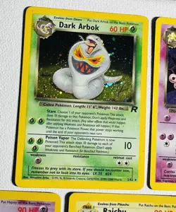 Vintage Pokemon Holo Cards WOTC Raichu Hypno Magneton Arbok Fossil Team Rocket - Image 2