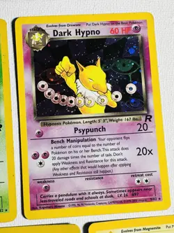 Vintage Pokemon Holo Cards WOTC Raichu Hypno Magneton Arbok Fossil Team Rocket - Image 3