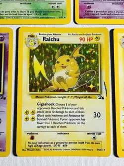 Vintage Pokemon Holo Cards WOTC Raichu Hypno Magneton Arbok Fossil Team Rocket - Image 5