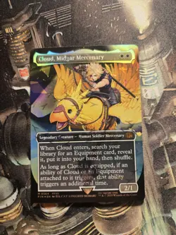 Cloud, Midgar Mercenary Borderless Chocobo Track Foil Final Fantasy Foil Magic - Image 1
