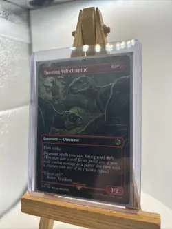 Magic the Gathering NM Hunting Velociraptor (Borderless) Jurassic World - Image 2