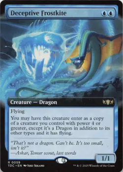 Deceptive Frostkite (Extended Art) R Commander: Tarkir: Dragonstorm 59 - LP MTG - Image 1