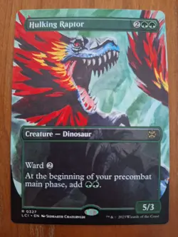 Hulking Raptor LCI 327 Rare Borderless Lost Caverns of Ixalan Dinosaur LP MTG - Image 1