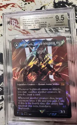 MTG x Final Fantasy Sephiroth, Fabled Soldier #527 FIN SURGE FOIL BGS 9.5++ MINT - Image 1