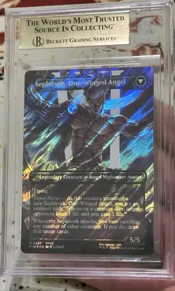 MTG x Final Fantasy Sephiroth, Fabled Soldier #527 FIN SURGE FOIL BGS 9.5++ MINT - Image 2
