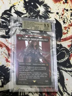 MTG x Final Fantasy Sephiroth, Fabled Soldier #527 FIN SURGE FOIL BGS 9.5++ MINT - Image 3