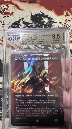 MTG x Final Fantasy Sephiroth, Fabled Soldier #527 FIN SURGE FOIL BGS 9.5++ MINT - Image 4