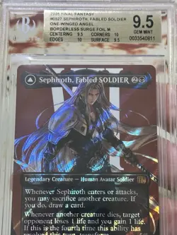 MTG x Final Fantasy Sephiroth, Fabled Soldier #527 FIN SURGE FOIL BGS 9.5++ MINT - Image 5
