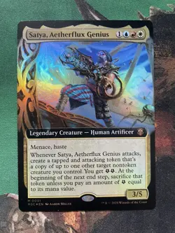 Satya, Aetherflux Genius - Foil - Extended Art Commander: Modern Horizons 3 - Image 1