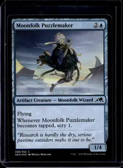 MTG Moonfolk Puzzlemaker FOIL #068/302 Kamigawa: Neon Dynasty Common NEO NM/M - Image 1