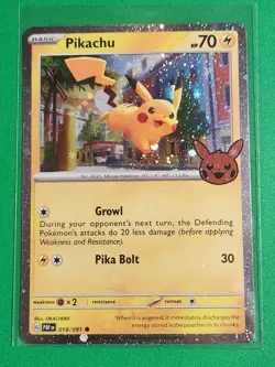 Pokemon TCG Halloween Trick Or Trade 2024 Pikachu #18/91 Cosmos Common - Image 1