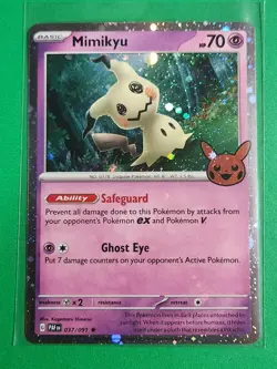 Pokemon TCG Halloween Trick Or Trade 2024 Mimikyu #37/91 Cosmos Rare - Image 1