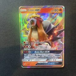 Pokemon TCG Entei GX 10/73 - Ultra Rare - Sun & Moon Shining Legends NM - Image 1