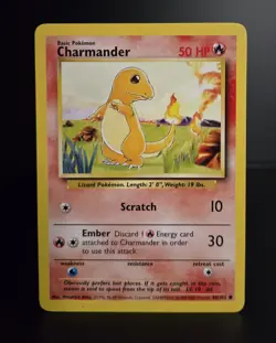 Pokemon TCG - CHARMANDER - 46/102 - UK 4TH PRINT - BASE SET (1999/2000) - LP/NM - Image 1