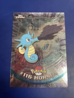 2000 Pokemon Topps Chrome TV Animation Edition Series 2 Horsea #116 - Image 2