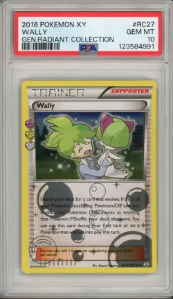 2016 Pokemon XY Generations Wally Radiant Collection #RC27 PSA 10 - Image 1