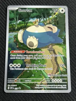 Snorlax - 051 Pokemon Center Exclusive 051 Sv: Scarlet & Violet Promo SHIPS FAST - Image 1