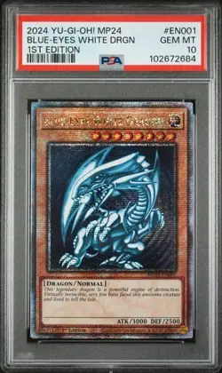 YUGIOH PSA 10 Blue-Eyes White Dragon MP24-EN001 QCR 1st Edition *3091 SDK ART - Image 1