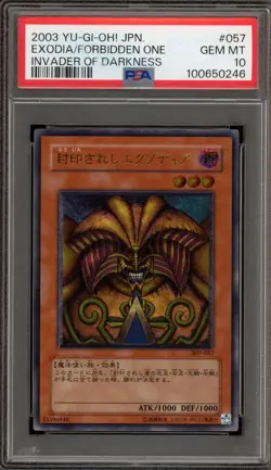 Yu-Gi-Oh! Exodia The Forbidden One Invader/Darkness JPN Ultimate 307-057 PSA 10 - Image 1