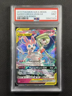 Pokemon Cards PSA 9 Mint Gardevoir & Sylveon Gx Unnbroken Bonds S&M 2019 130/214 - Image 1