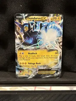 Thundurus EX - 26/108 - Pokemon Roaring Skies XY Ultra Rare Card NM - Image 1