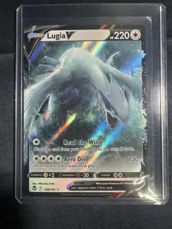 Lugia v Silver Tempest Holo Card 138/195SWSH12 Sword & Shield NM Condition - Image 1