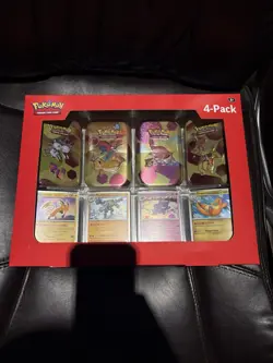 151 Pokemon 4 Mini Tins + 4 Promo Cards Bundles Sams Club Bundle New Sealed - Image 3