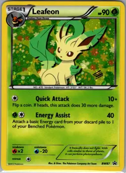 Leafeon - BW87 Holo Black and White Promos - Pokemon Card - NM - Image 1