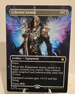 Celestial Armor (Borderless) MTG Foundations Regular - Image 1