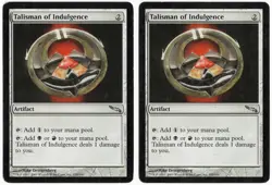 Talisman of Indulgence x2 2x 2003 Mirrodin Colorless Artifact MTG LP AZ3 - Image 1