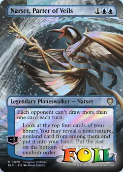 Narset Parter of Veils Borderless 0076 MTG Commander Bloomburrow Rare NP Foil - Image 1