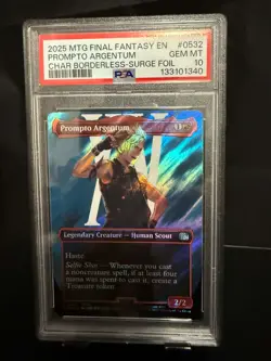 PSA 10 MTG - Prompto Argentum (Borderless) (Surge Foil) Final FANTASY - Gem Mint - Image 1
