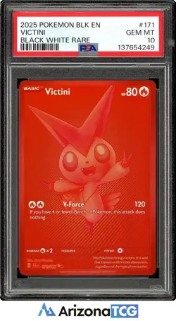 Pokemon 2025 Victini 171/086 Black White Rare Black Bolt GEM MINT PSA 10 - Image 1
