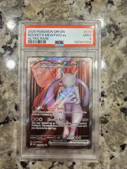 Pokemon TCG Team Rockets Mewtwo EX 213/182 Ultra Rare Destined Rivals Psa 9 - Image 1