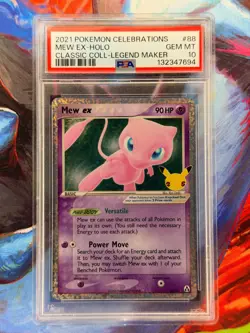 🔮Mew EX Holo 2021 Pokemon Celebrations Classic Collection Legend Maker PSA 10 - Image 1