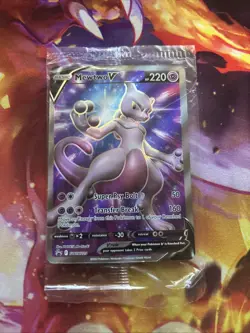 Pokemon TCG Mewtwo V SWSH229 Factory Sealed Black Star Promo NM - Image 1