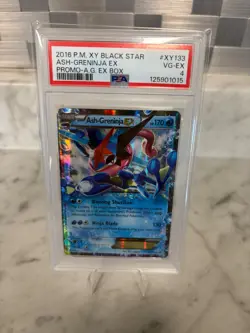 2016 POKEMON XY BLACK STAR PROMO ASH-GRENINJA EX BOX-TAG ASH-GRENINJA EX PSA 4 - Image 1