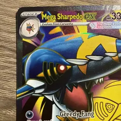 Pokemon TCG Mega Sharpedo ex 113/094 Phantasmal Flames Ultra Rare Near Mint - Image 2