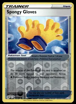Spongy Gloves #243/264 Reverse Holo 2021 Pokemon Fusion Strike LP - Image 1
