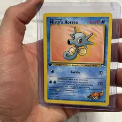Pokemon TCG Gym Heroes 1st Edition Misty's Horsea Common 86/132 Pokemon LP Vtg - Image 1