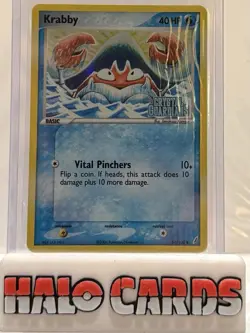 PACK FRESH Pokemon EX Crystal Guardians Reverse Holo Krabby 54/100 W10 - Image 1